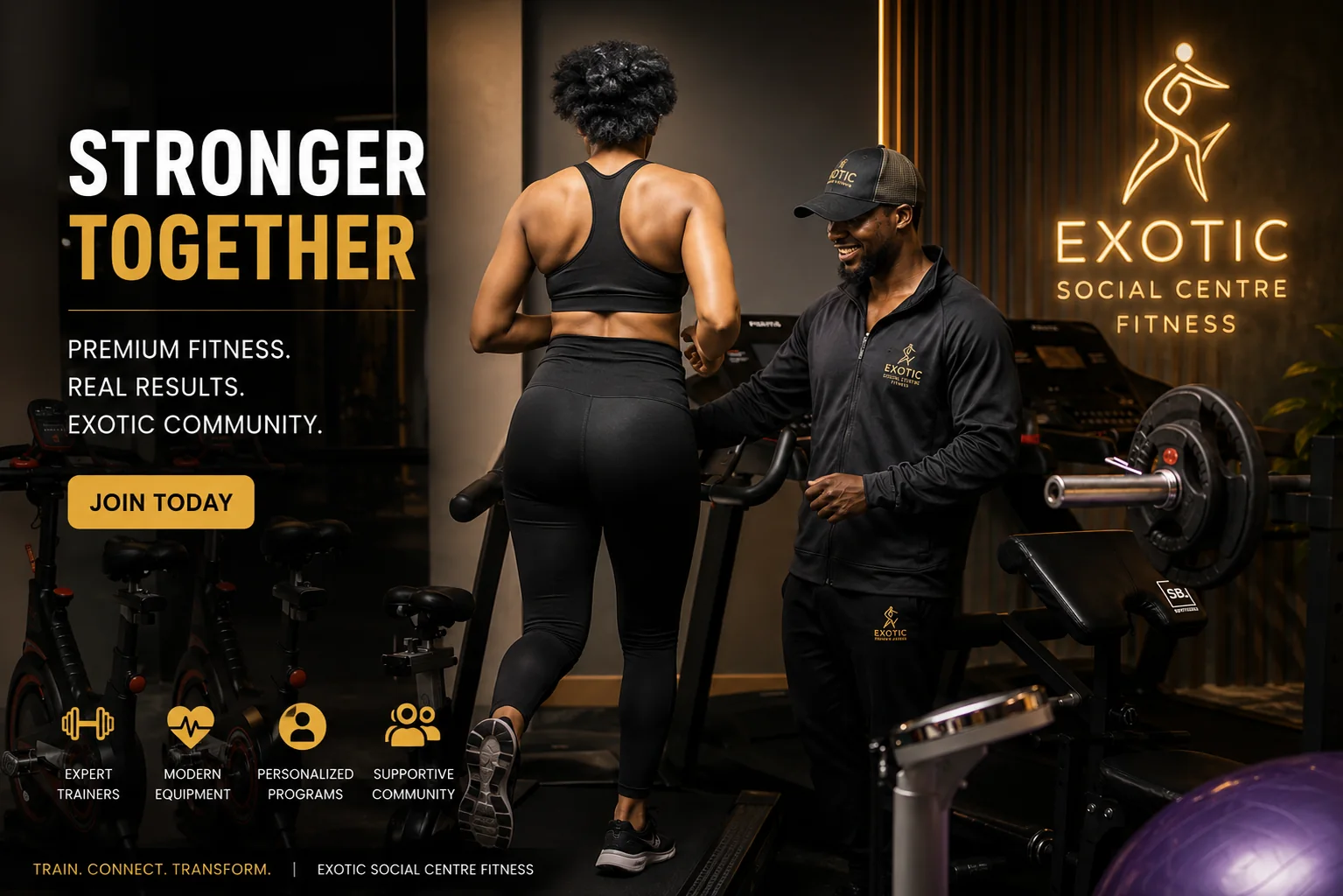 Branded gym promotion poster