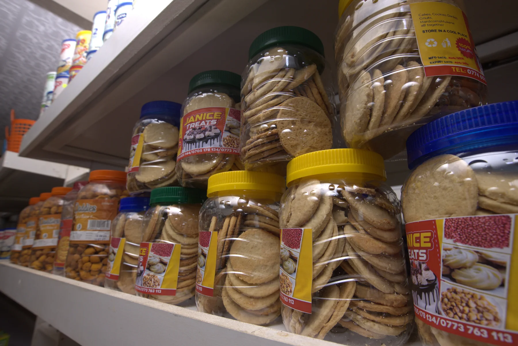 Jars and packaged food products