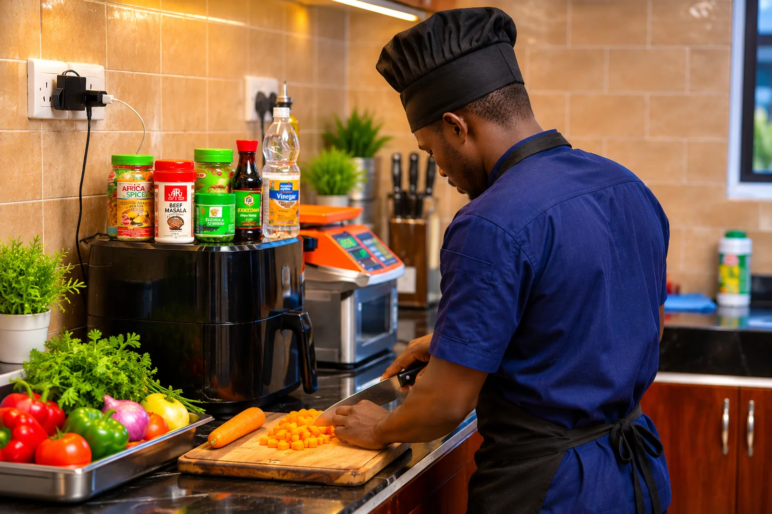 Chef preparing food