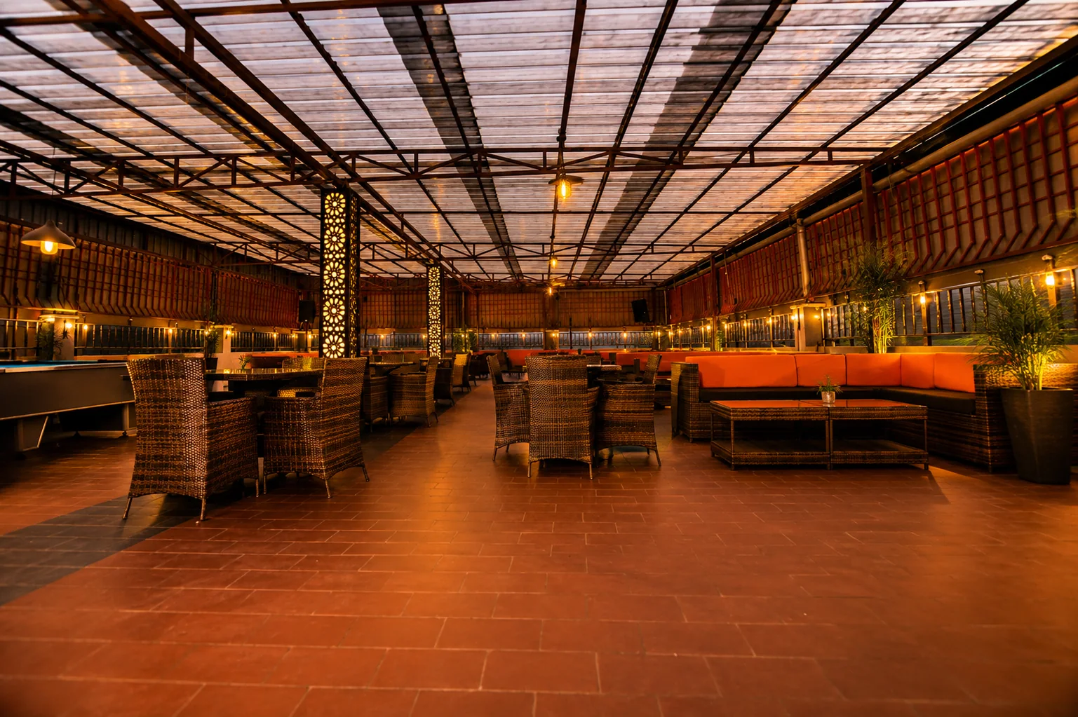 Open lounge floor and seating